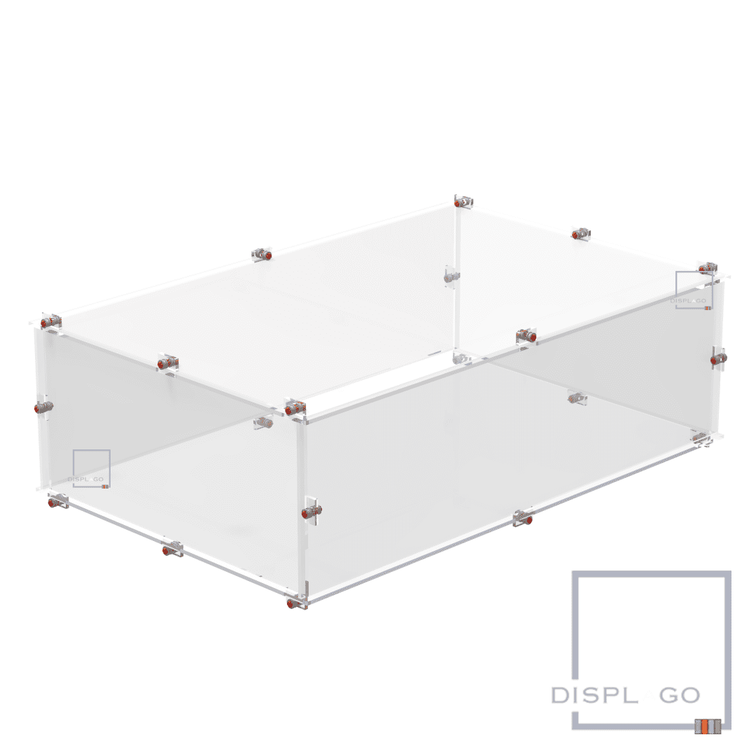 Display Case for LEGO® 10300 Back to the Future™ Time Machine™ (without hook) (Clear base)