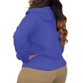 thumbnail image 4 of Domzest Womens Sweatshirt Full-Zip Long Sleeve 3X-5X Hoodie Winter Light Trendy Cotton Drawstring Oversize Sweatshirts Casual with Pocket Jacket Royal Blue 2XLarge, 4 of 5