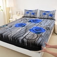 thumbnail image 3 of Castle Fairy Female Floral Butterflies Rose Queen Sheet Sets,Romantic Bed Set, 3 of 7