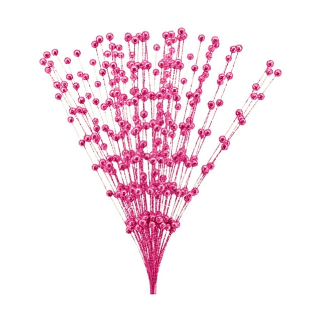 Fake Flowers Christmas Decorations Christmas Glitter Berry Stems 17 Inch Christmas Tree Decorations Diy Christmas Wreath Crafts Holiday Home Decor Christmas Decorations