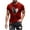 Red, variant on T Shirts for Men under $5 Short Sleeved Round Neck Casual Printed Shirt