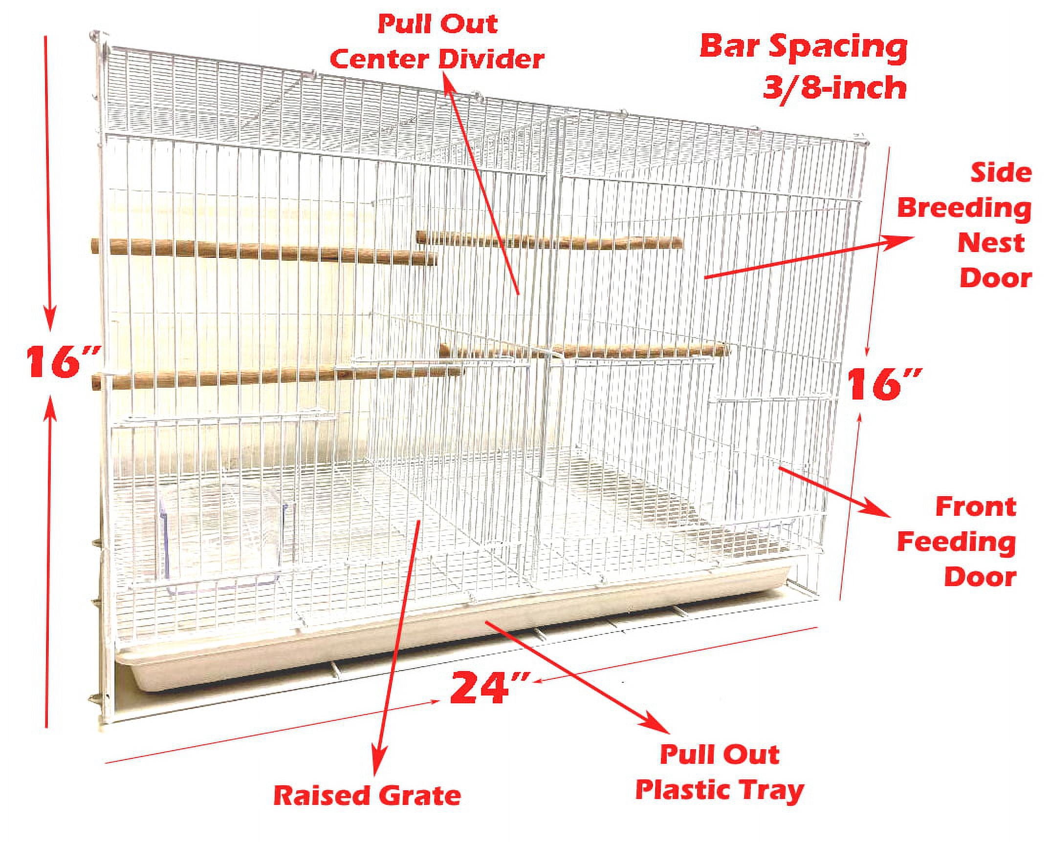Six of Breeder Bird Flight Center Divider Cages Side Nesting Doors For Breeding Finches Parakeets Lovebirds Aviaries Canaries Budgies Parakeets