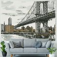 thumbnail image 4 of Orinice City Skyline Bridge Tapestry Wall Hanging Unique Style Graphic Tapestries Home Wall Decor Art for Bedroom Living Room Dorm 40x60inch, 4 of 6
