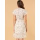 thumbnail image 5 of Vestido A Media Pierna Allegra K Con Cuello En V Y Manga Flutter Boho Floral Beige-Albaricoque XL, 5 of 6