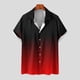 thumbnail image 2 of Mens Manga Corta Botón Abajo Camisas Botones Casuales Imprimir Blusa Turndown, 95% Poliéster 5% Camisa de Spandex para la Fiesta, Negocios Y Diario, 2 of 5