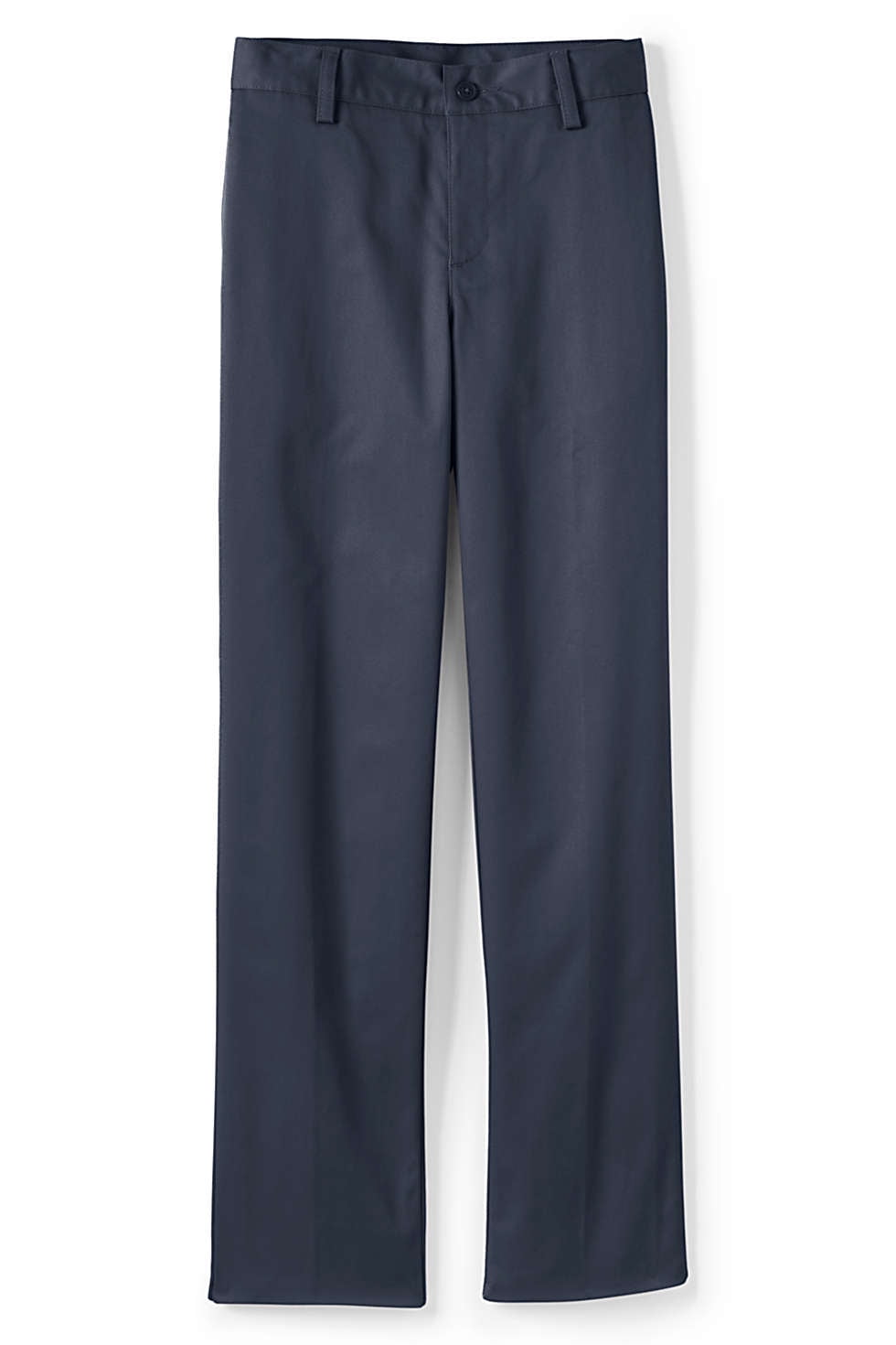 Lands End Uniform, Boys Size 18, 27' Inseam Cotton Chino Pants, Classic Navy