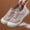 Brown, variant on Womens Casual Breathable Fashion Flyknit Mesh Shoes, Lightweight Slip-On Walking Sneakers with Cushioned Insole, Non-Slip Athletic Sports Summer Shoes for Daily Wear