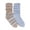 Oatmeal Blue Fairisle, variant on Women's Tall Slouch Cabin Socks, 2-Pack, OSFM