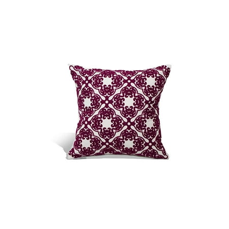 Morroccan Pink Polyester Filled Decorative Cushion, 18 x 18