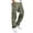 Green, variant on LUXUR Mens Drawstring Trousers Casual Sports Cargo Pant Navy Blue L
