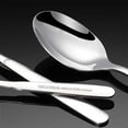 thumbnail image 4 of Juego de cucharas de cena de cubiertos de 4 piezas, juego de cucharas de acero inoxidable para comer sopa, cucharas de Metal para uso diario, 4 of 5
