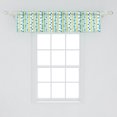 thumbnail image 2 of Ambesonne Modern Window Valance, Geometric Circles Triangles, 42" x 12", Avocado Green Sea Blue, 2 of 3