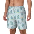 thumbnail image 2 of Uemuo Sea Turtle Pattern Mens Swim Trunks Quick Dry Board Shorts with Mesh Lining, Stretch Beach Shorts Quick Dry No-Chafing Board Shorts-Large, 2 of 9
