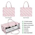 thumbnail image 2 of Large Capacity Tote Bag,White Pink Butterfly Flower Pattern Handbag Fashion Luxury Tote Bag,15.7"x13"x 5.1" Inches,Laptop Compatible, 2 of 6