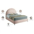 thumbnail image 4 of Meridian Furniture Rainbow Pink Velvet King Bed in Acrylic Finish, 4 of 5