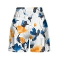 thumbnail image 4 of QUNYINEY Shorts for Women Trendy Casual Elastic Waist Floral Bermuda Relaxed Fit with Pockets Drawstring Summer Shorts, 4 of 5