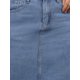thumbnail image 5 of INSPIRAR CHIC Falda Larga de Mezclilla con Abertura Frontal, Botones, Cintura Elástica, Estilo Streetwear, Bolsillos de Solapa, Faldas de Jean L Gris Azul, 5 of 6