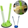 thumbnail image 4 of TORUBIA Hands-Free Baggy Rack Clip Food Storage Bag Holder, Food Storage Bags Clip, Sandwich Bag Racks Holder, for Food Prep Bag/plastic Freezer Bag (Green), 4 of 6