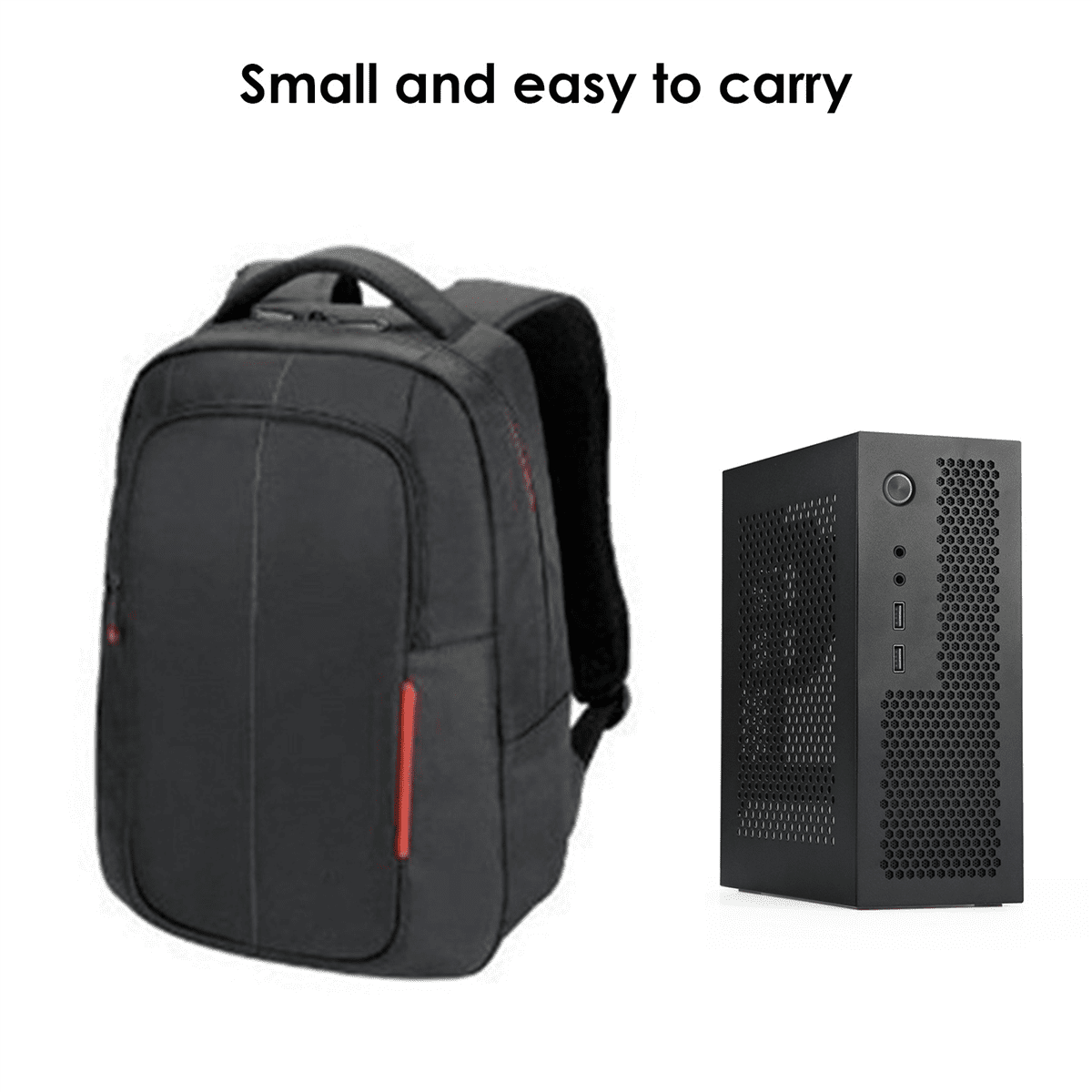 2X A09 HTPC Computer Case Mini ITX Gaming PC Chassis Desktop Chassis USB3.0 Computer Case Home Computer Case Black,2 x Computer Case,Black