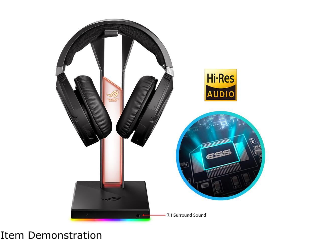 【送料無料】ASUS ROG Throne Qi ヘッドセットスタンド ASUS ROG Throne Qi - Sound card - 7.1 - USB 3.1 Gen 1