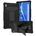 thumbnail image 3 of Dteck Case for Lenovo Tab M10 HD 2nd Generation (TB-X306X) 10.1-inch 2020 Released,Shockproof Rugged Rubber 3-Layer Protection Armor Hybrid Hard Kickstand Protective Cover,Black+Black, 3 of 4
