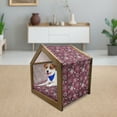thumbnail image 3 of Snowflake Pet House, Colorful Christmas Pattern with Snowflakes and Ornamental Stars Swirls, Outdoor & Indoor Portable Dog Kennel with Pillow and Cover, 5 Sizes, Multicolor, by Ambesonne, 3 of 5