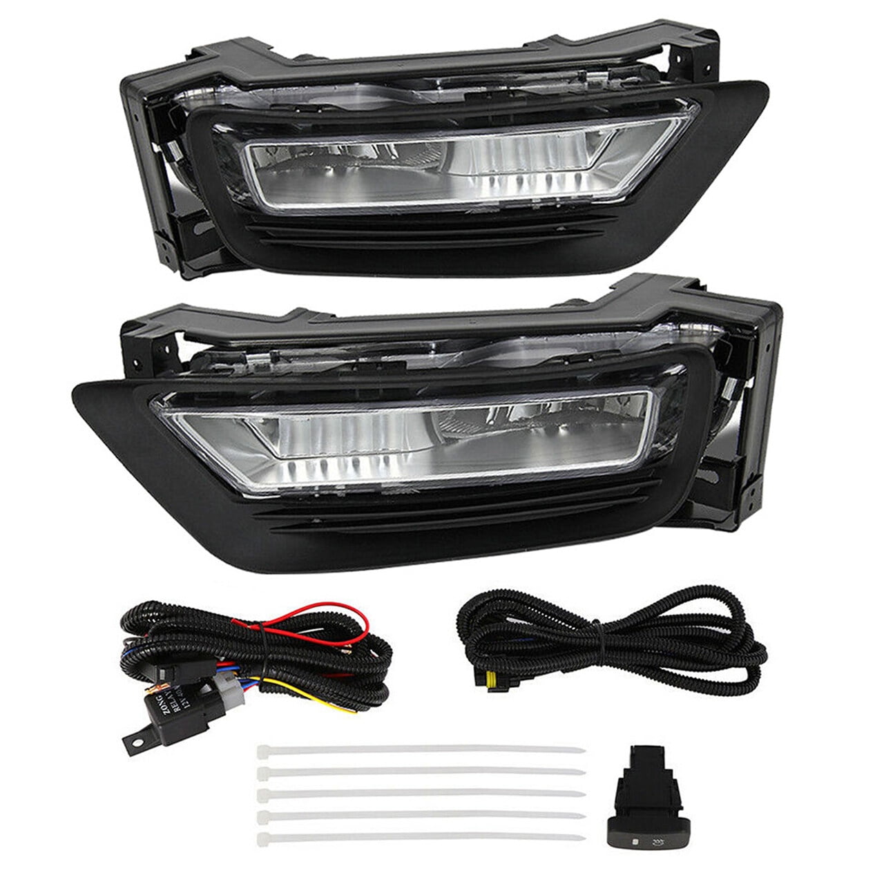 2pcs Fog Driving Light Lamp Bulb Assembly Fit for 2013 2014 2015 Honda Accord, Front Left & Right