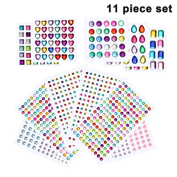 SelfAdhesive Rhinestone Stickers, Acrylic Stickon Crystal Gem Sheets
