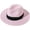 Pink, variant on Panama Straw Hats for Women Men Summer Beach Sun Hat Wide Brim Fedora Cap UPF50+