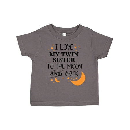 

Inktastic I Love My Twin Sister To The Moon and Back Gift Toddler Boy or Toddler Girl T-Shirt