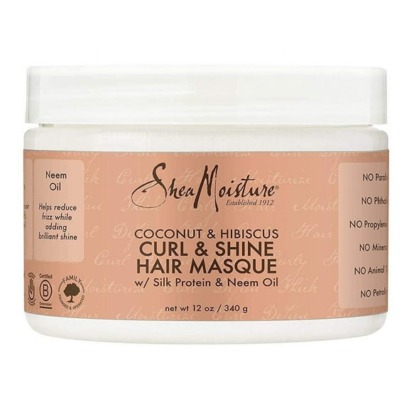 Shea Moisture Coconut&Hibiscus Curl & Shine Hair Masque 12oz (Pack of 3)