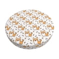 thumbnail image 1 of Balery Corgi with Hearts Fundas de asiento para taburete de bar redondo de tela de terciopelo ajustables que protegen de arañazos y manchas para sillas de 14 a 17 pulgadas.-14 inch, 1 of 7