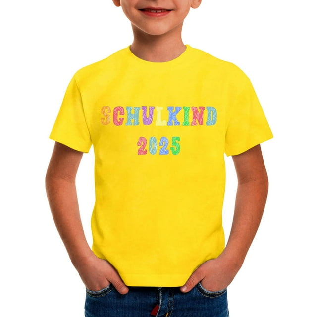 Rovga Chemises Garçons Hauts Garçons Col Rond T-Shirt Tenue Décontractée Quotidienne Printemps Été Activités Tenues Douces 8-9 Ans Jaune