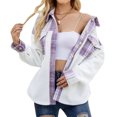 thumbnail image 1 of Chaqueta de solapa de manga larga,Abrigo de manga larga para mujer Abrigo de mujer Chaqueta casual con bolsillos de alta capacidad, 1 of 6