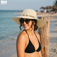 thumbnail image 3 of Sombrero de Playa Con Conchitas Para Mujer Ala Ancha 42 cm crema 42 cm, 3 of 7