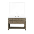 thumbnail image 2 of 48 In. W X 22 D Grey Oak Bathroom Vanity With Bewitching Cultured Marble Top, Faucet, And 46 Mirror Polished Sealed, 2 of 6