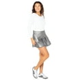 thumbnail image 2 of Celebrity Pink Women's Faux Leather Pleated Skort, Sizes XS-XXXL, 2 of 5