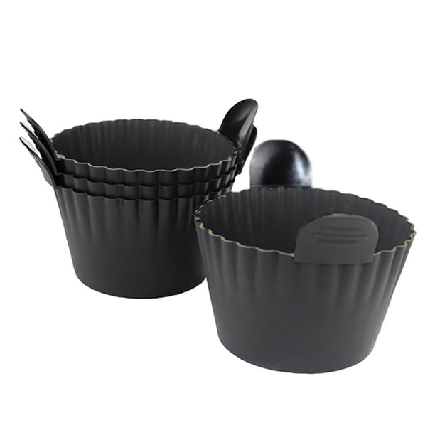 Molde de silicona antiadherente para muffins, moldes reutilizables para freidoras de aire.