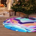thumbnail image 6 of Lsque Geometry Dash Print Christmas Tree Skirt, Tree Skirt with Ties or Velcro, Perfect for Holiday Decorations, Halloween, and New Year-30", 6 of 7