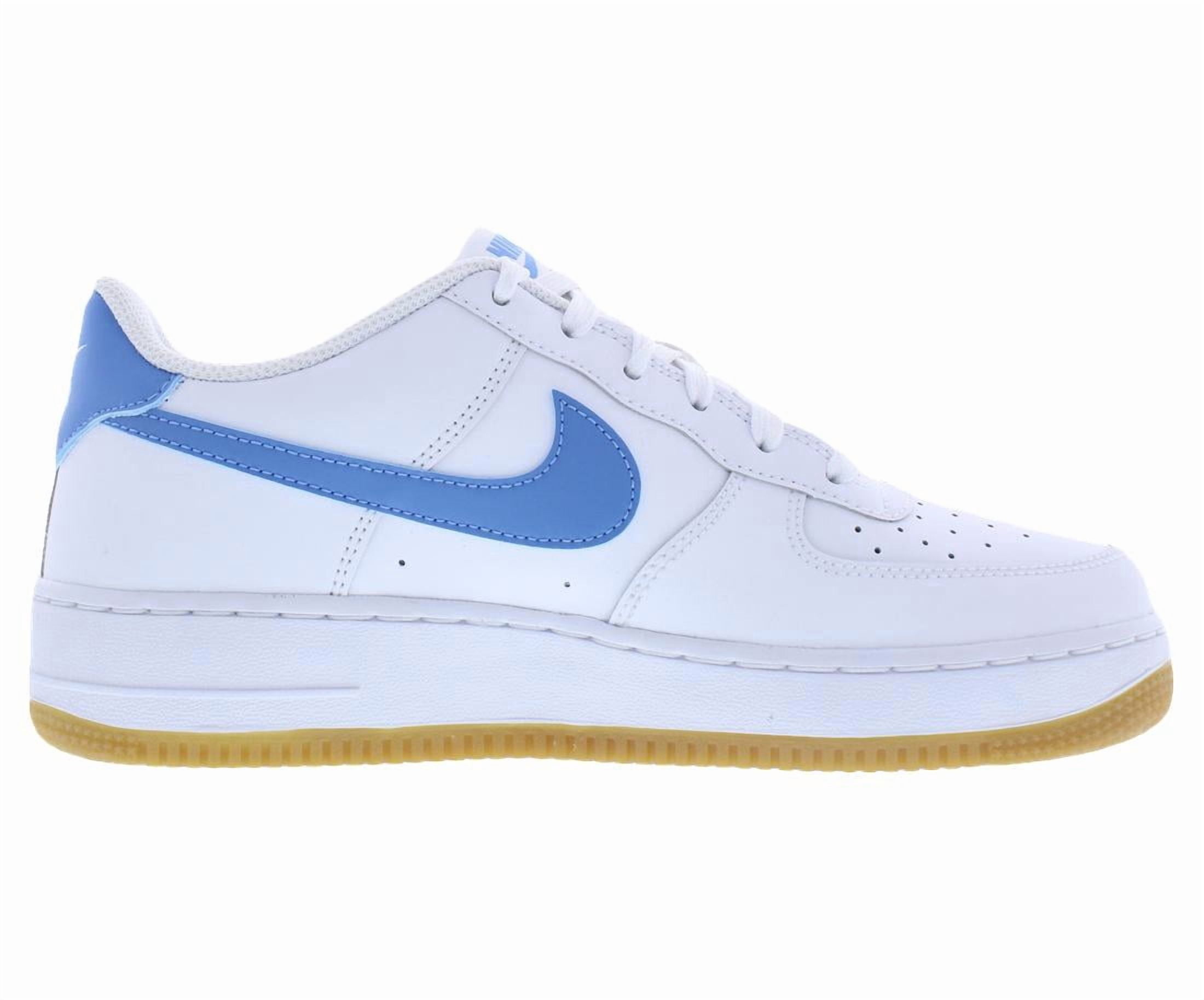 Nike Air Force 1 Leather GS Boys Shoes Size 7, Color: White/Blue Beyond
