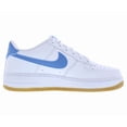 thumbnail image 2 of Nike Air Force 1 Leather GS Boys Shoes Size 7, Color: White/Blue Beyond, 2 of 4
