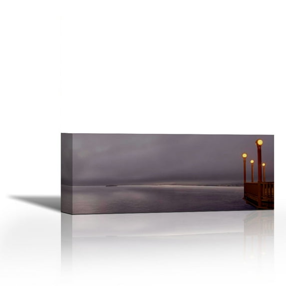Golden Gate Bridge Pano - 128 - Contemporary Fine Art Giclee on Canvas Gallery Wrap - wall décor - Art painting - 27 x 10 Inch - Ready to Hang