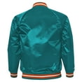 thumbnail image 3 of Youth Mitchell & Ness Aqua Miami Dolphins Satin Raglan Full-Snap Jacket, 3 of 3