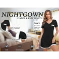 thumbnail image 6 of PinkBeautiM Sleepshirt for Women Soft V Neck Lace Trim Nightgown Knee Length Sleepwear with Pocket, 6 of 7