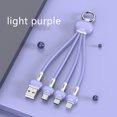 thumbnail image 4 of Llavero de carga multi del silicón del cable 3 en 1 cable de la carga compatible para USB micro/tipo C, 4 of 6