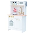 thumbnail image 1 of Teamson Kids Wooden Play Kitchen Set Classic Compact Design White/Gold, 1 of 10