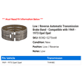 thumbnail image 2 of Low / Reverse Automatic Transmission Brake Band - Compatible with 1969 - 1973 Opel Opel 1970 1971 1972, 2 of 2