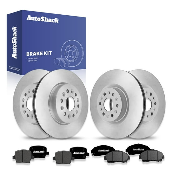 AutoShack Front Vented & Rear Vented Brake Rotors   Premium Ceramic Pads 12-PC Brake Kit Replacement for 2017-2020 Cadillac XT5 2019 Buick Enclave 2020 Cadillac XT6
