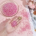 thumbnail image 3 of 1 Bag 90g Bingsu Beads Bulk Clear Bingsu Bead Pink Valentine's Day Iridescent Lightweight Romantic Soft Straw Tube Bead Bulk for Fish Bowl Table Filling Women Party Wedding DIY Accessories Pink DIY, 3 of 9