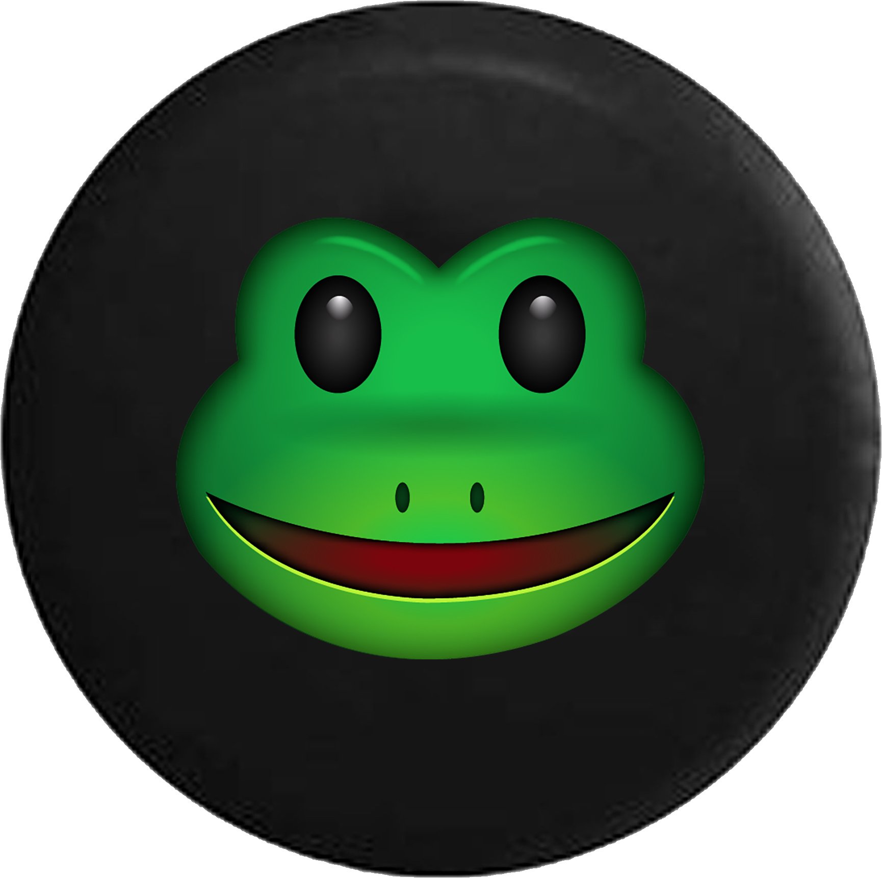 Text Emoji Frog Face Spare Tire Cover for Jeep RV 29 Inch